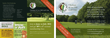 Chesham and Ley Golf promotional leaflet Chesham and Ley Golf promotional leaflet