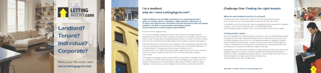 Letting Agent brochure Letting Agent brochure